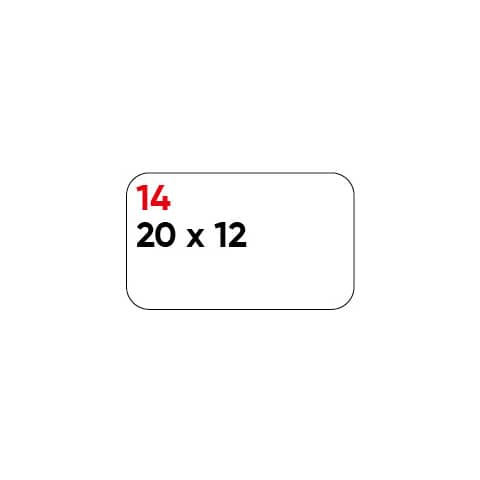 Etichette bianche permanenti Markin Copiatabu 20x12 mm - conf. 10 blister da 10 ff - X11014